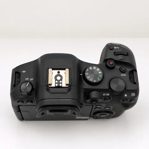 Top plate of a used Canon EOS R6 body